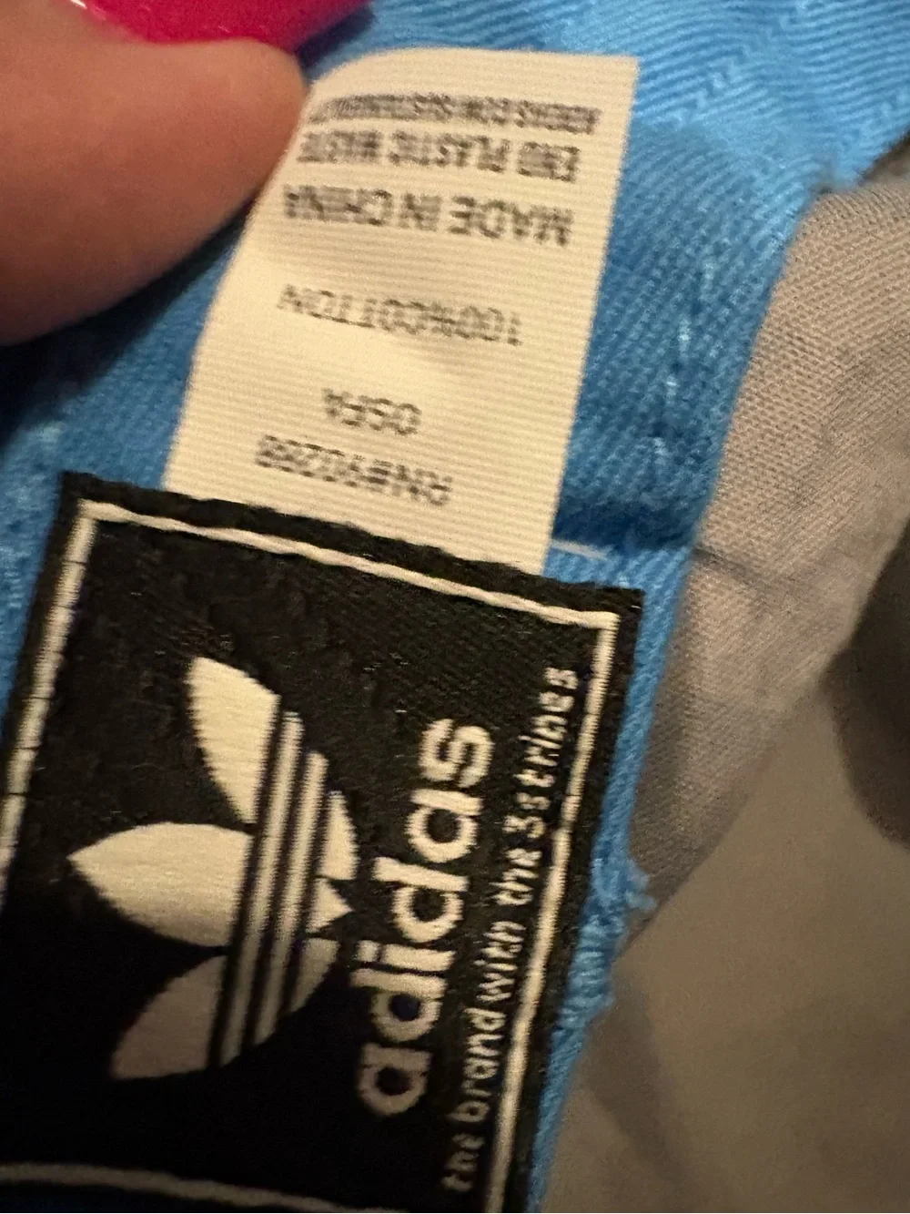 Adidas Blue & White Bucket Hat